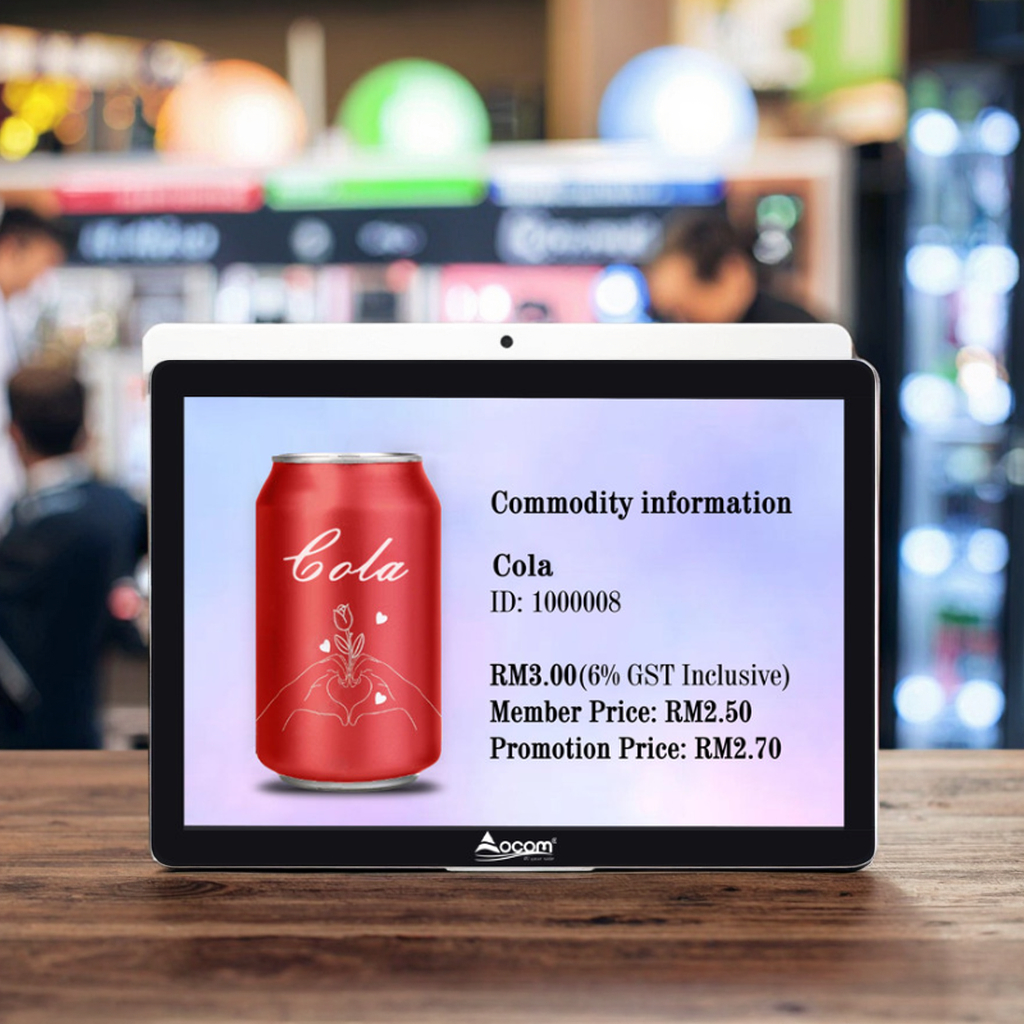OCPC-002-А OCOM Кассовый аппарат с сенсорным экраном Android «все в одном» POS Рекламный терминал Koisk Сканер штрих-кода Мини-проверка цен