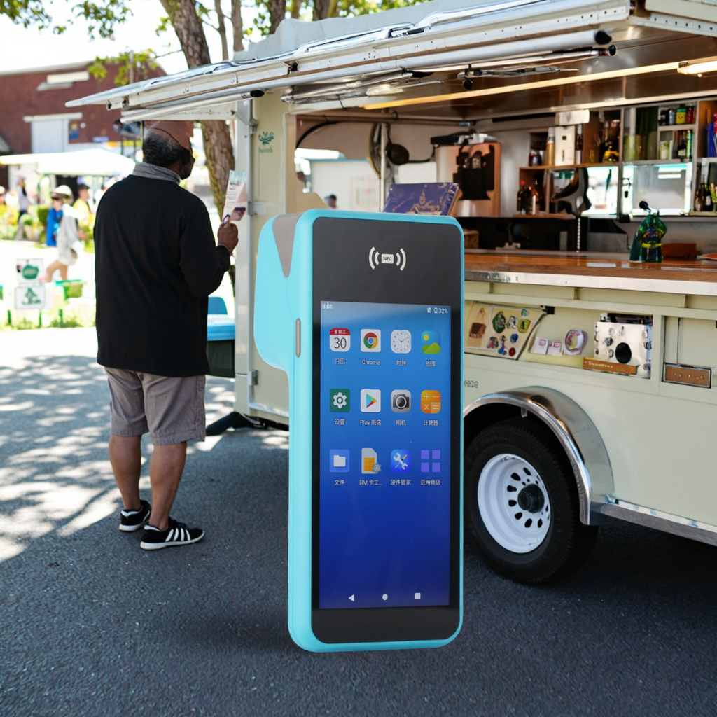 OCOM POS-N1 5,5-дюймовый Android POS Терминал, термопринтер, 58 мм, 2 ГБ ОЗУ/32 ГБ твердотельного накопителя, MT8766, четырехъядерный процессор, 2,0 ГГц, 3200 мАч, аккумулятор