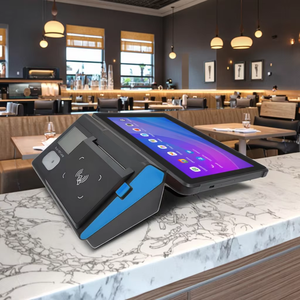 免费 SDK Android 13 手持设备一体机 POS 配备 80 毫米打印机 2D 扫描的餐厅终端