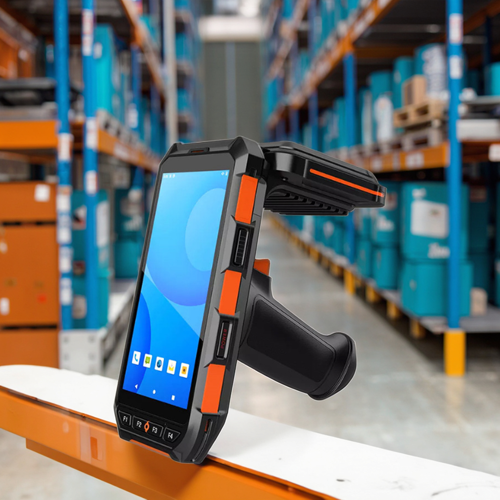 IP65 Rugged Android 13 Mobile Computer with 2D Barcode Scanner, Dual-Band WiFi, GPS, NFC Option