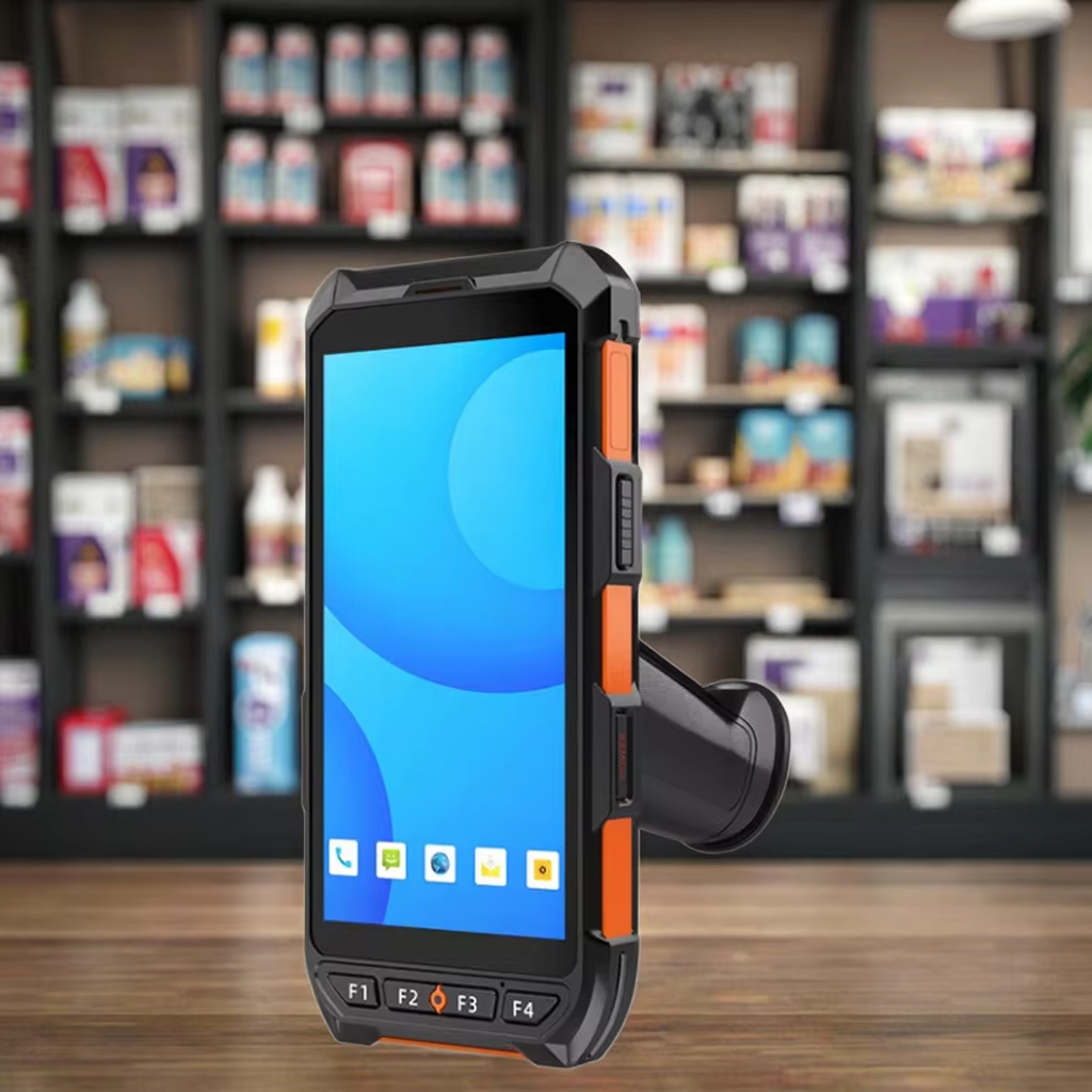 Android 13 Robuster mobiler PDA-Datensammler mit 2D-Scan-Engine, Quad-Core-Prozessor, 5,5-Zoll-Bildschirm, PSAM, optional auf Lager
