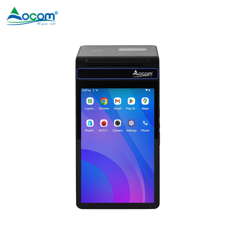OCOM punto de venta-T8 8 pulgadas portátil Android 13 GMS NFC lector 58/80mm impresora móvil POS Terminal