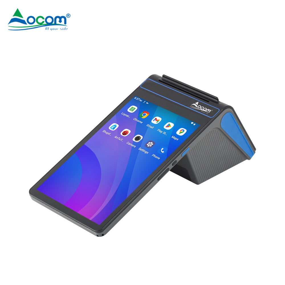 OCOM POS-T8 Dual SIM 4G LTE Palmare 58/80mm Stampante Android Barcode QR Code Scanner Touch Screen Ricevuta di fatturazione Pos