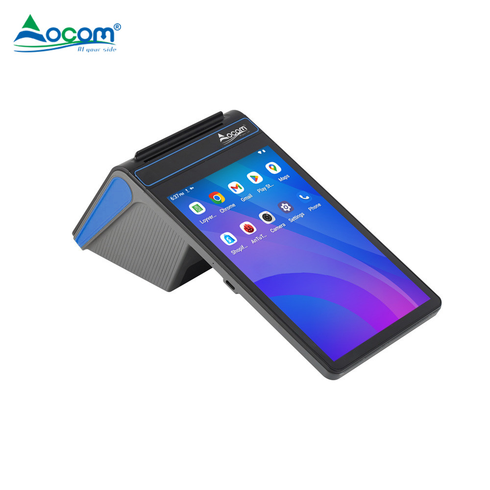 OCOM POS-T8 Fabriek OEM / ODM Scanner Android-gebaseerde Pos Terminal Handheld 8 Inch Touchscreen Pos Machine