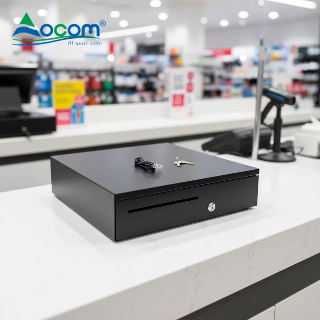 ECD-420X, OCOM durable SECC/SPCC Metal Cash Drawer, 5 bill 8 coin