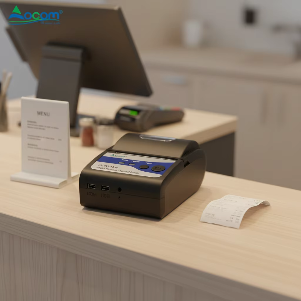 Mini-thermische printer in zakformaat, Bluetooth ingeschakeld voor mobiele apparaten en POS Systemen