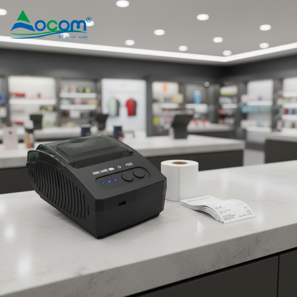 Handheld 2Inch Mini Thermal Receipt Printer 203DPI Mobile POS Printer for Restaurant Retail Logistics