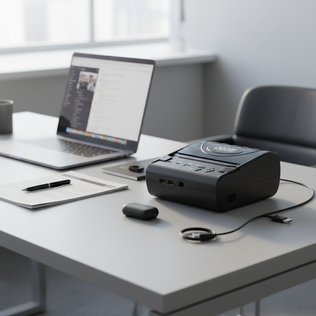 Hochwertiger 80-mm-Bluetooth-Thermo-Belegdrucker, unterstützt 1D-QR-Code-Druck, tragbares Mini-USB-Ladegerät