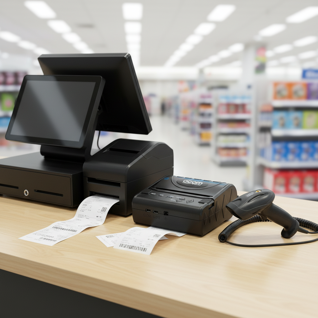 Mini mobilna drukarka termiczna 80 mm Interfejs USB Ładowanie Ręczna drukarka rachunków Bluetooth z rolką papieru o dużej pojemności