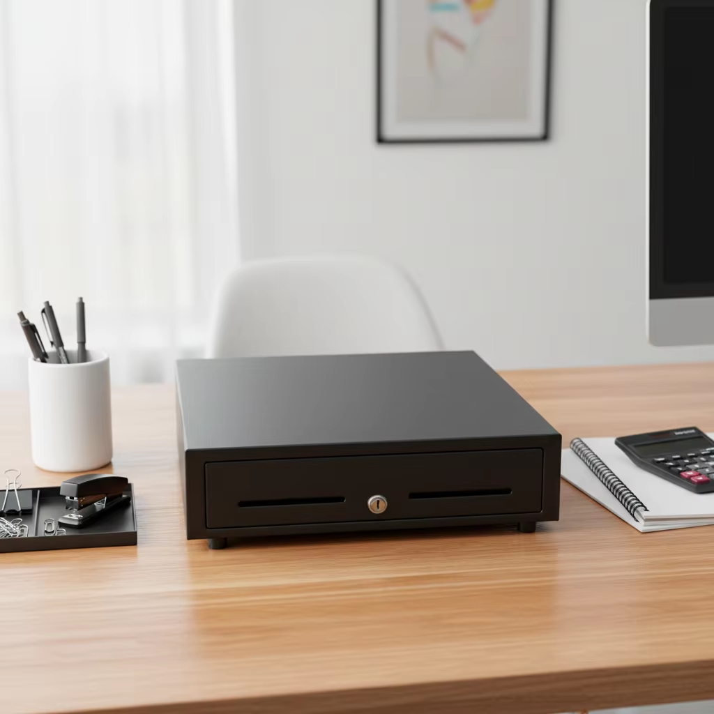 Fabricants de tiroirs-caisses 410mm, nouvelle caisse automatique en métal de haute qualité avec fente et plateau métallique