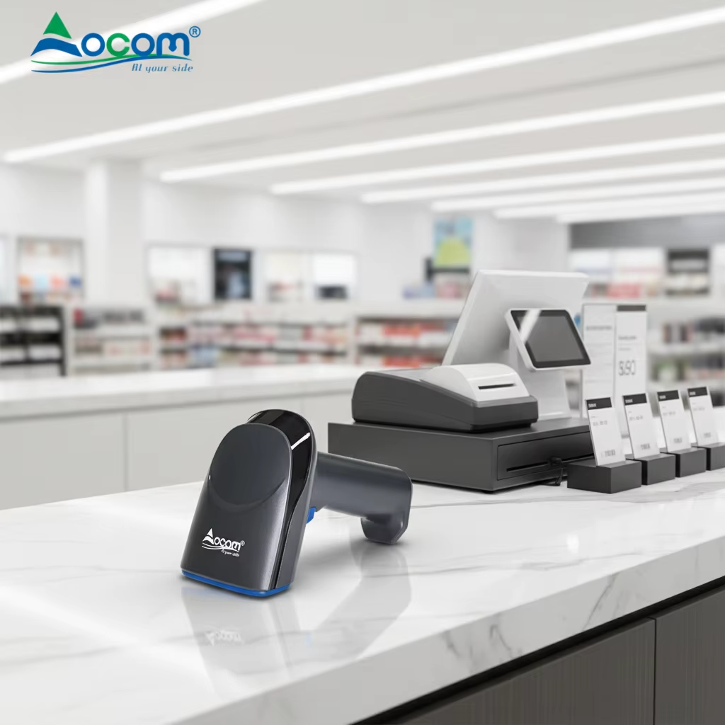 OCOM Scanner de codes-barres filaire 1D 2D classique de marque avec technologie d'imagerie haute performance