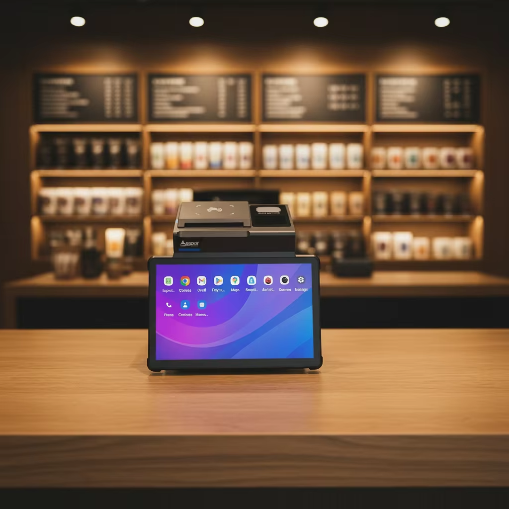POS-T1101 OCOM All-in-One Android POS with 80/58mm Built-in Thermal Receipt & Label Printer, 4G LTE, Scanner - COPY - uttotn