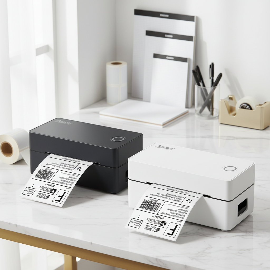 OCOM OCBP-406DT impresora de etiquetas de envío de etiquetas adhesivas de código de barras de alta calidad 203DPI impresora de etiquetas de envío térmica directa de escritorio de 110mm