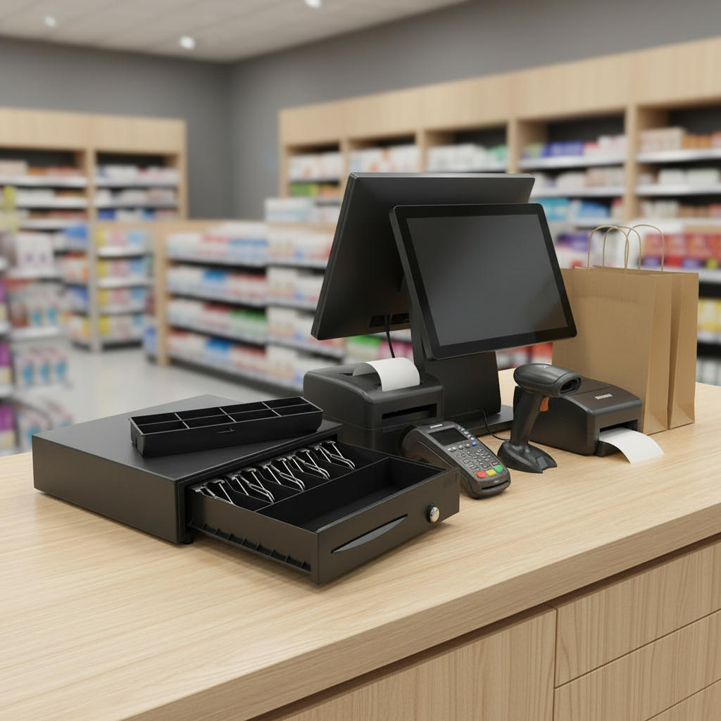 Solución de cajón de efectivo de acero para supermercados y tiendas de conveniencia POS