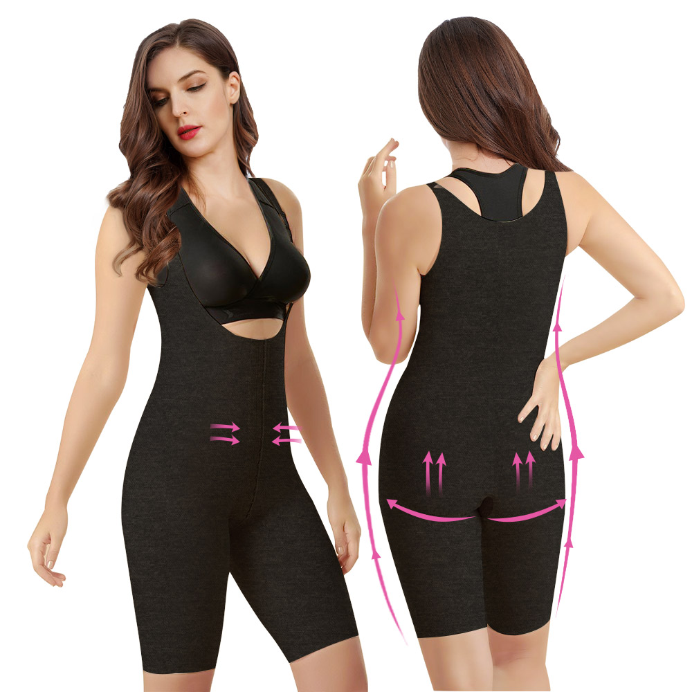 S-SHAPER Fajas Colombian Post Surgery Bodysuit With Ankle Length Support Fat Transfer Surgical Shapewear - COPY - 1hqht1