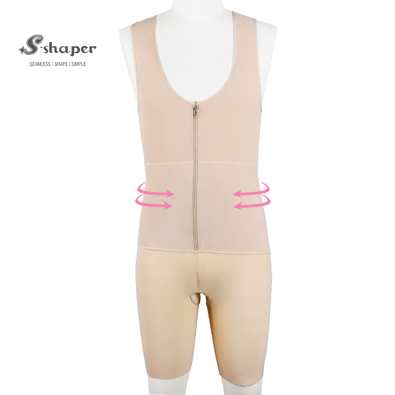S-SHAPER Fajas الكولومبي بعد الجراحة ملابس داخلية ضيقة للرجال مع دعم بسحاب ملابس داخلية جراحية لنقل الدهون
