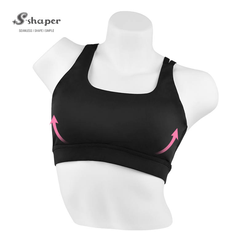 S-SHAPER Wireless Cami Bra Tank Top Crisscross Back Straps Bra For Women Girl For Yoga Workout Fitness Low Impact