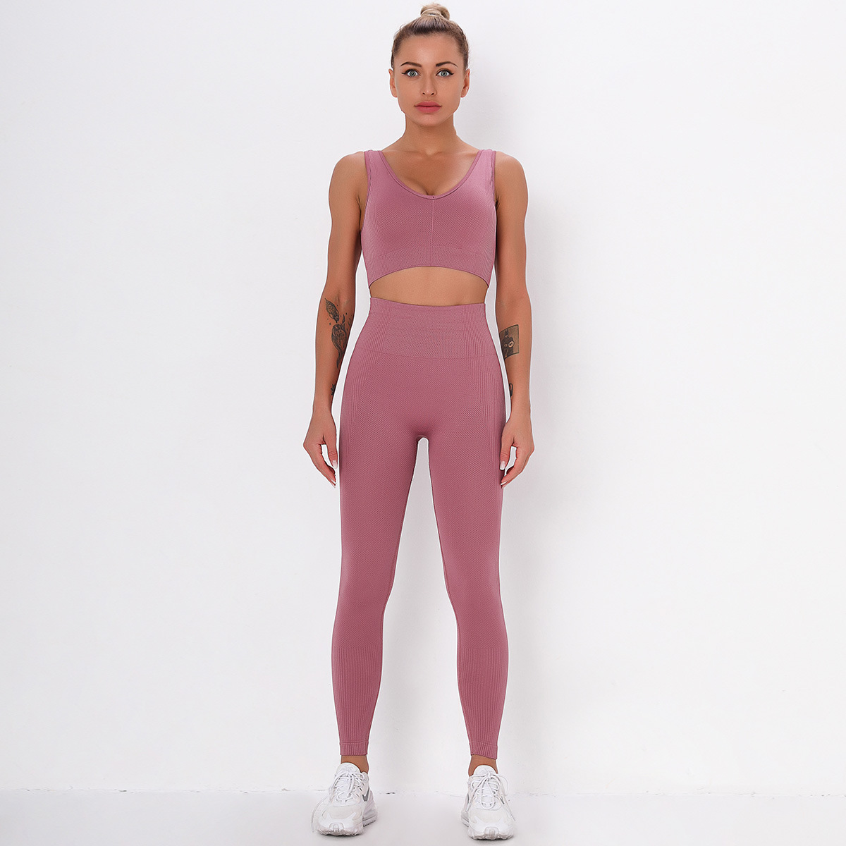 S-SHAPER Workout-Outfits für Frauen 2-teiliger nahtloser Sport-BH mit hoher Taille Yoga-Leggings-Sets Hersteller
