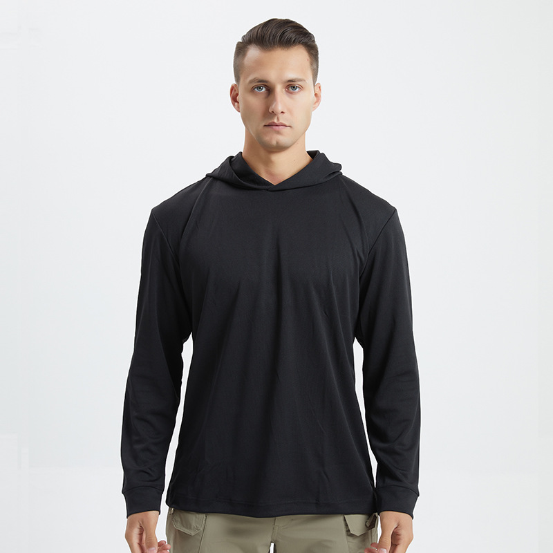 S-SHAPER Hombres Caza Sol Camisas Fabricante Camisas de manga larga con capucha Ligero Senderismo Correr Camisas al aire libre