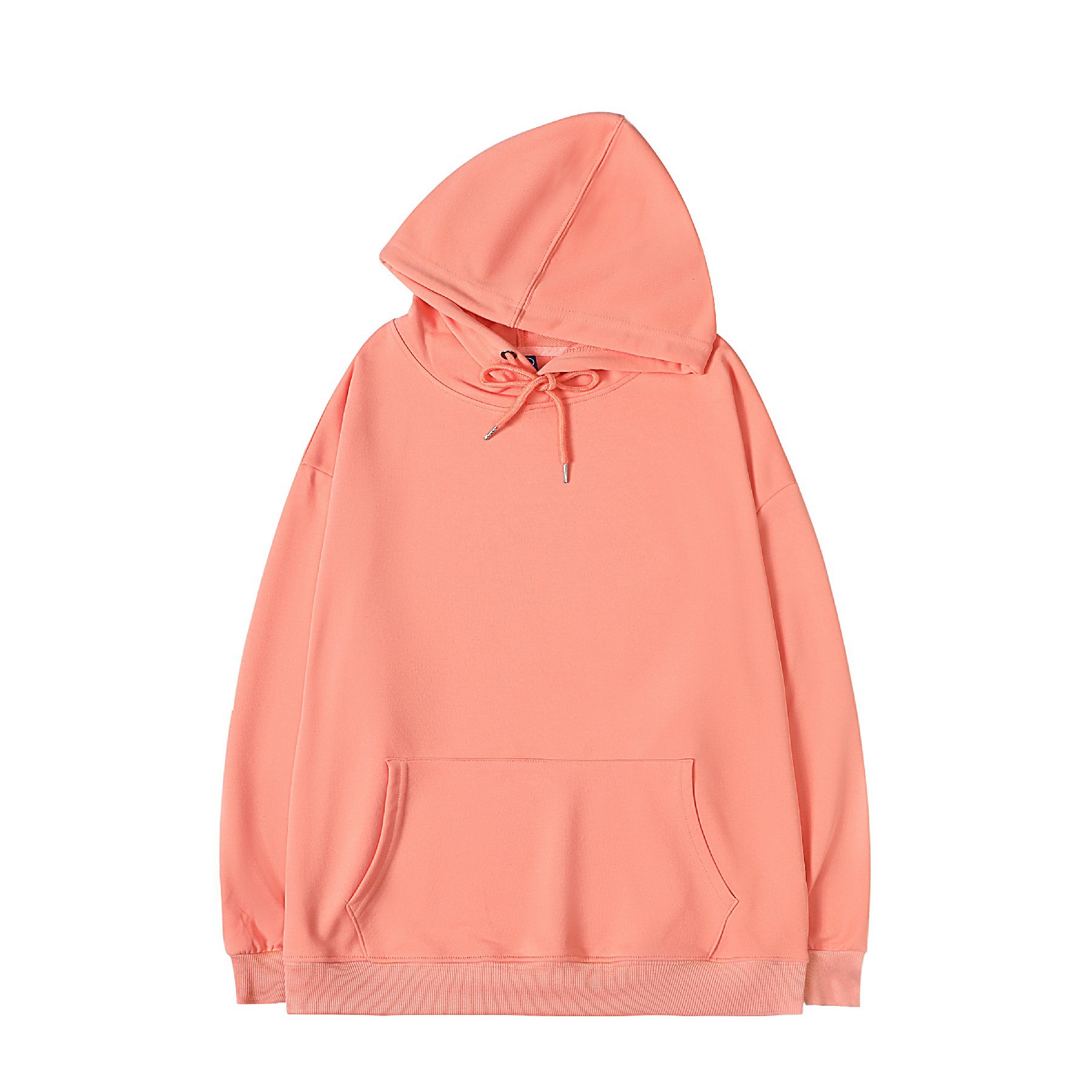 S-SHAPER Casual Hoodies für Paare Langarm Solide Leichte Pullover Tops Loses Sweatshirt mit Tasche