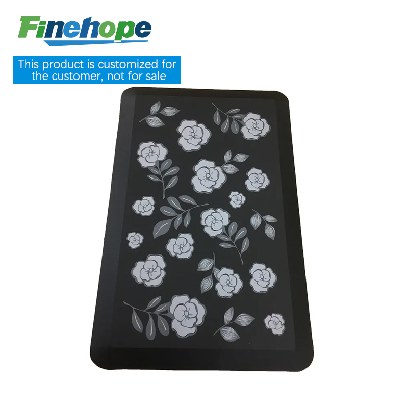 Finehope passt individuell bedruckte Silikonmatten für die Küche an, Yoga-Logo, bunte Pads für Erwachsene mit Aufdruck, Hersteller von kundenspezifischen Bodenmatten