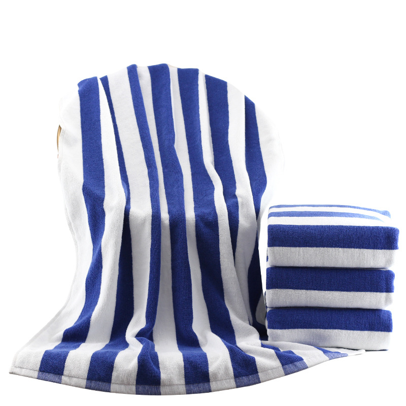 100% Cotton Cabana Striped Jacquard Beach Towel Bath Towel