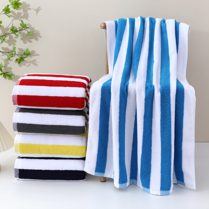 100% Cotton Cabana Striped Beach Towel Bath Towel - COPY - rpohh1