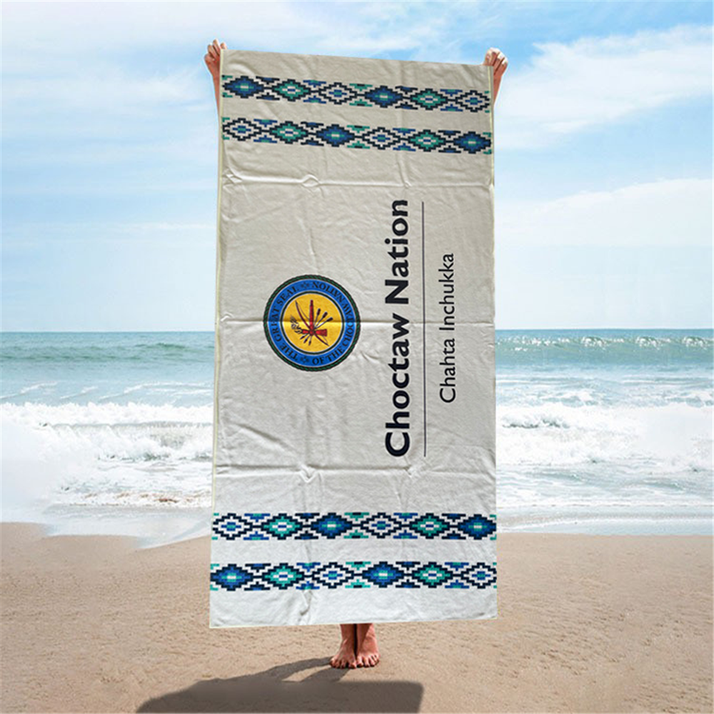 One Side Cotton One Side Microfiber Printing Beach Towel