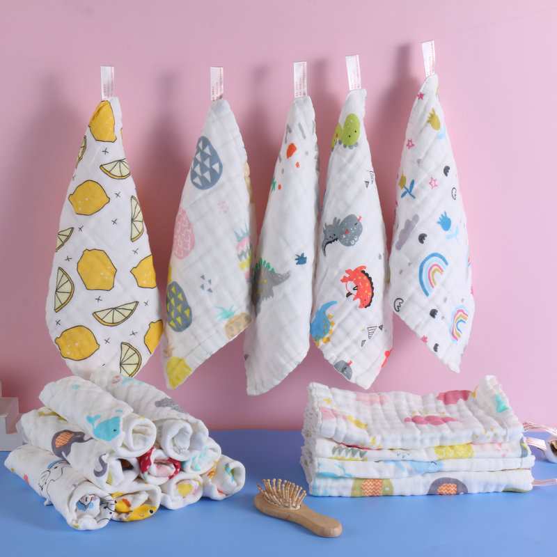 100% Cotton Baby Muslin Washcloths Newborn Baby Face Towel Muslin Burp Cloths - COPY - npj4pe