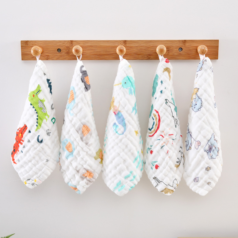 100% Cotton Baby Muslin Washcloths Newborn Baby Face Towel Burp Cloth
