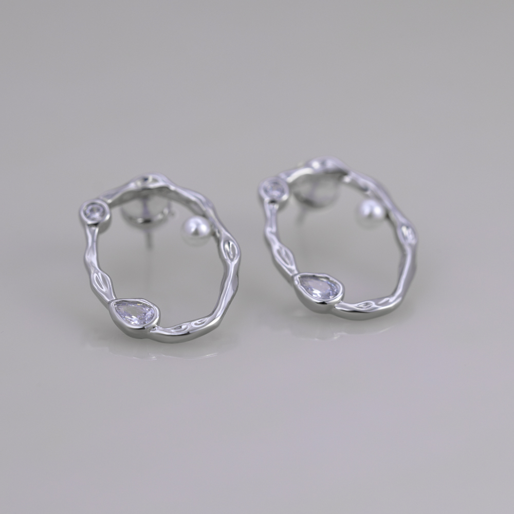 Orecchino elegante a forma irregolare all'ingrosso di gioielli geometrici.