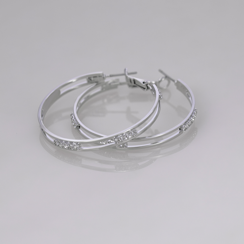 Aro Grande Pave Circonitas Color Oro.