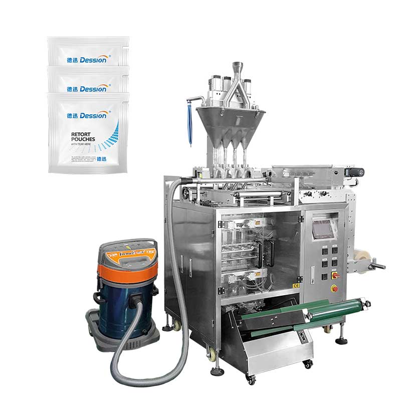 Máy đóng gói nhiều dòng niêm phong bốn mặt hoàn toàn tự động để đóng gói bột