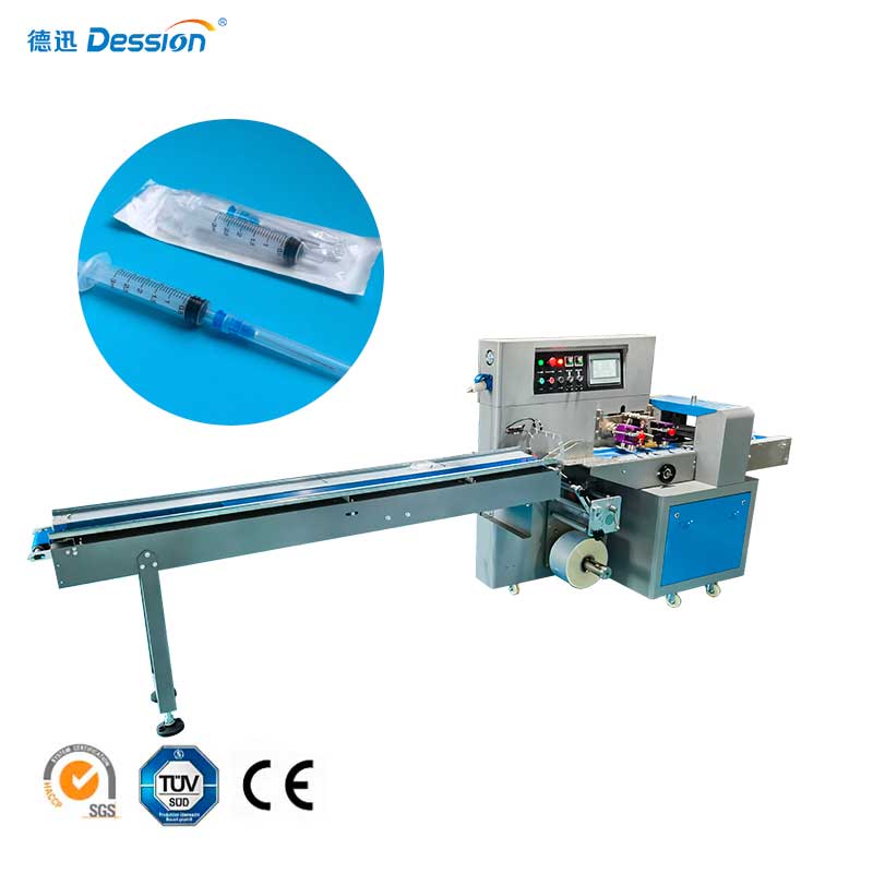 آلة التعبئة الأفقية للحقنة ذات الجودة العالية حلول آلات التغليف الطبية