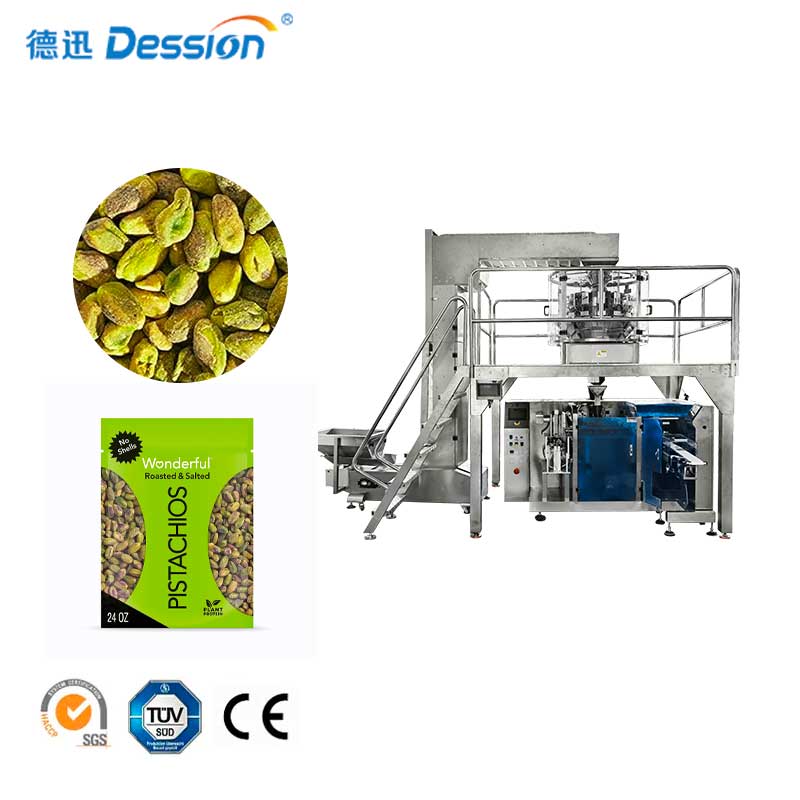 Automatic Premade Doypack Ziplock Bag No Shells Pistachios Packing Machine