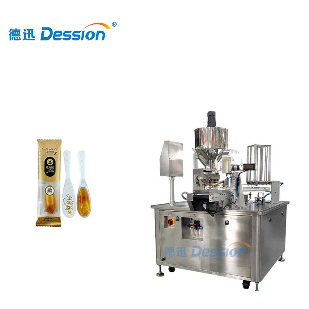 Giải pháp đóng gói thìa mật ong một cửa: Máy chiết rót và hàn kín quay tự động