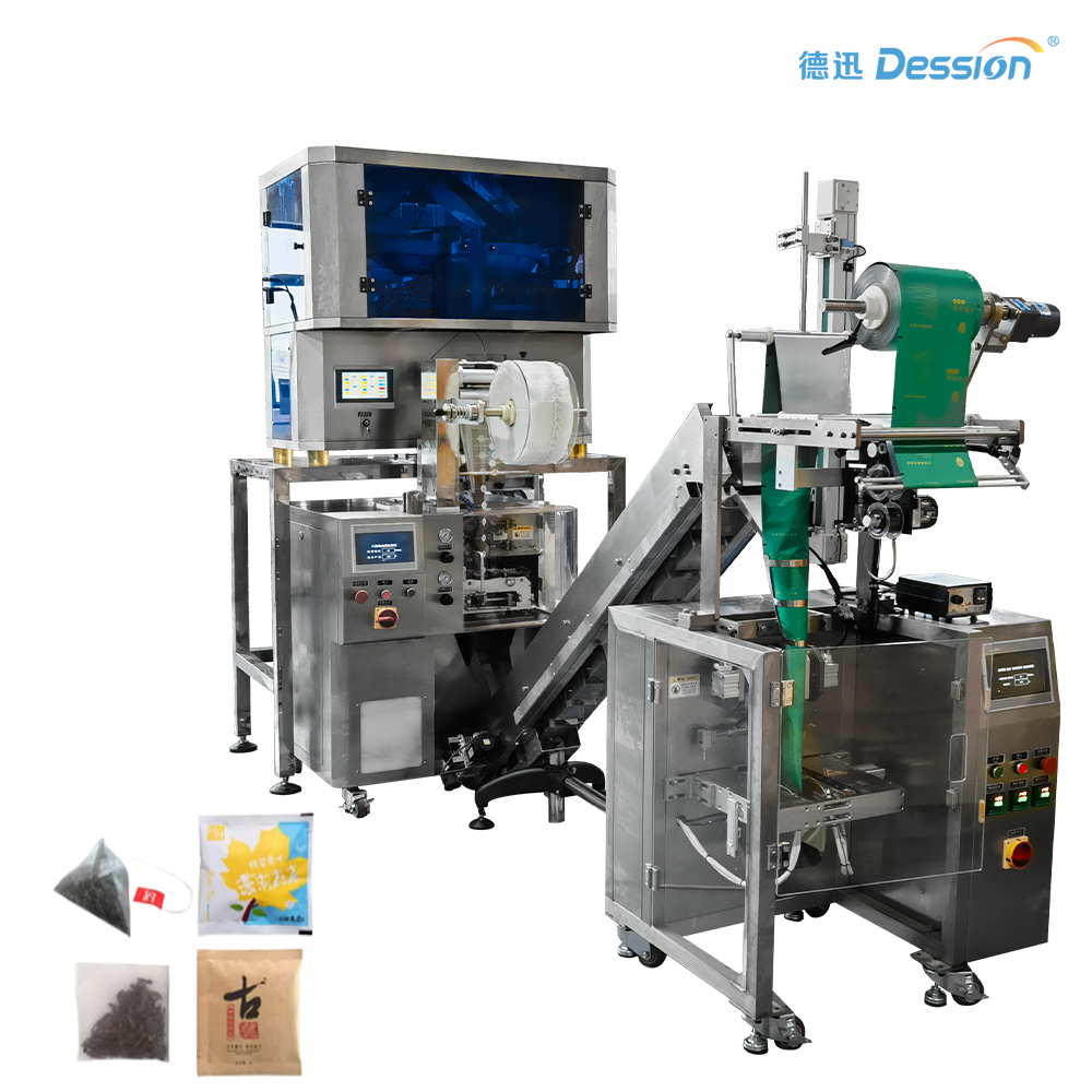 Manos libres: Máquina envasadora combinada de bolsas interiores y exteriores de bolsitas de té de nailon inteligente