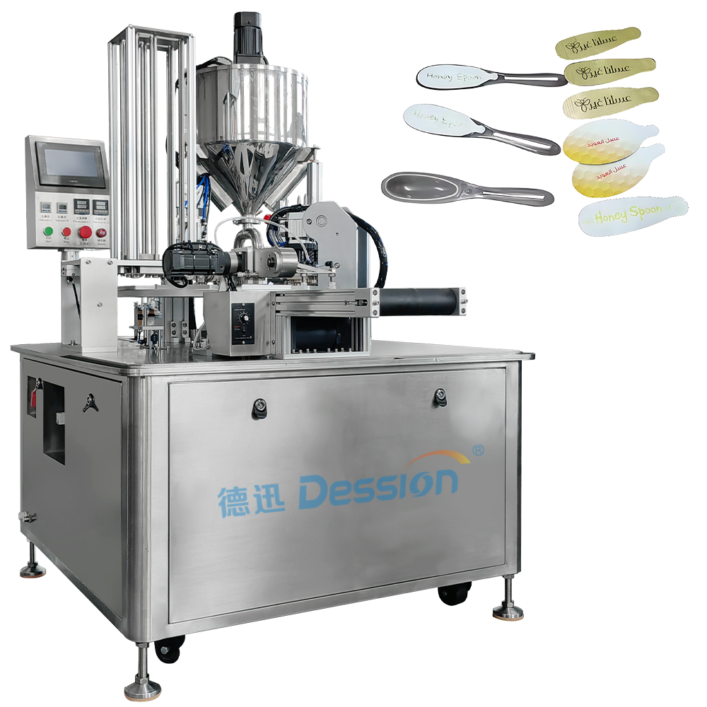 Mật ong làm đầy không còn khó khăn nữa! Máy làm đầy muỗng bàn xoay hiện có sẵn để bán trước