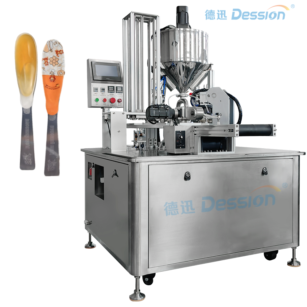 Máy chiết rót thìa mật ong có bàn xoay - Lựa chọn đầu tiên để sản xuất hoàn toàn tự động