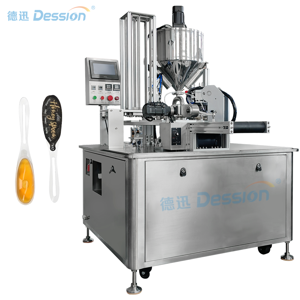 Nâng cấp bao bì mật ong - đổ đầy và đặt thìa hoàn toàn tự động