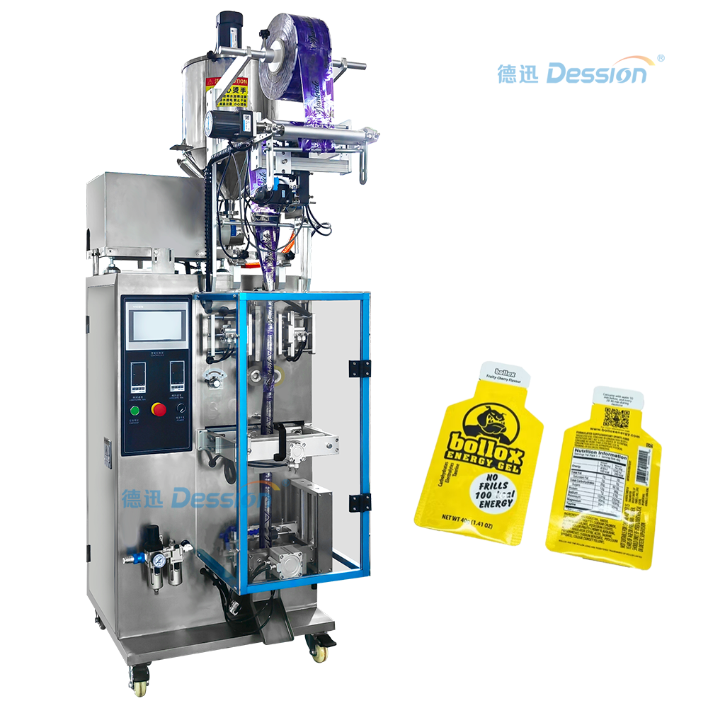 Pequeña estación de trabajo de empaquetado de líquidos de bolsa, máquina de bolsas de gel de energía, proveedor de China