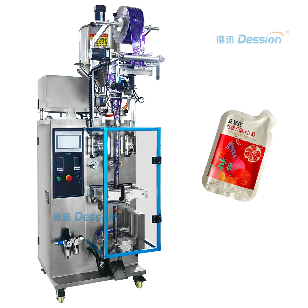 Economical small stand-up pouch liquid packaging machine, fruit and vegetable beverage, China supplier