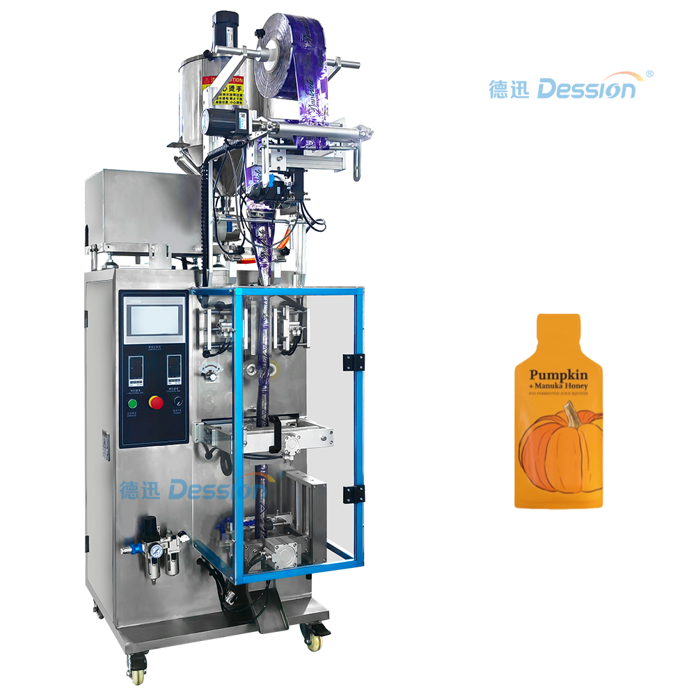 Pequeña máquina envasadora de bebidas funcional vertical, bebida de calabaza y miel, fabricada en China