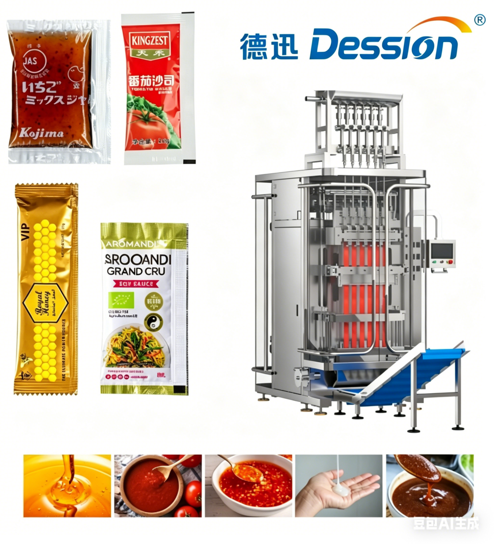 آلة تعبئة المعجون ذات 3 جوانب متعددة المسارات