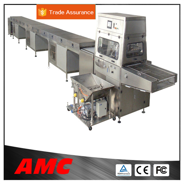 AMC Customized newest design full automatic chocolate enrober machine