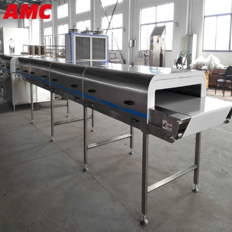 最新过程中国巧克力甜甜圈冷却隧道机，中国零食食品冷却隧道制造商