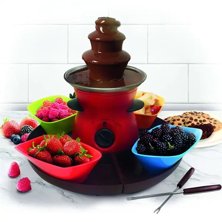 3 camada de chocolate Fondue Fondue Electric Stainless Chocolle