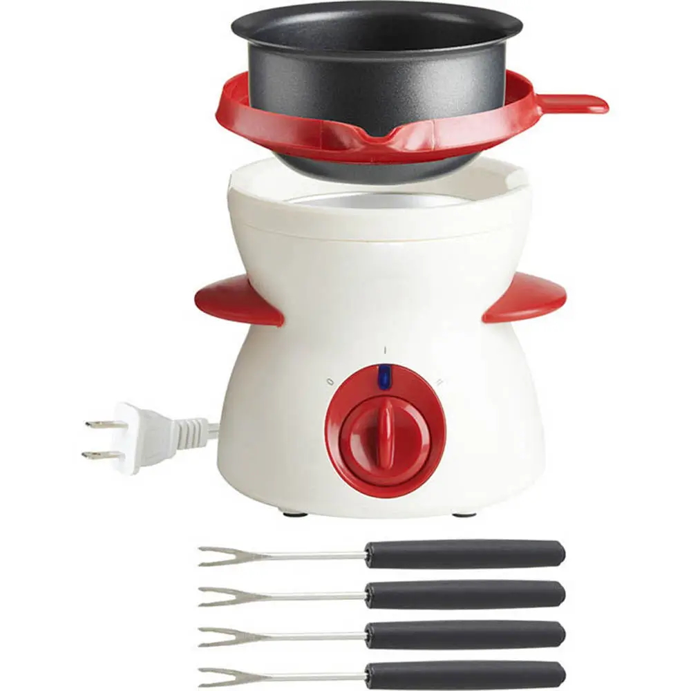 China Electric Chocolate Candy Cheese Fondue Machine Melting Pot com atacadista de garfo