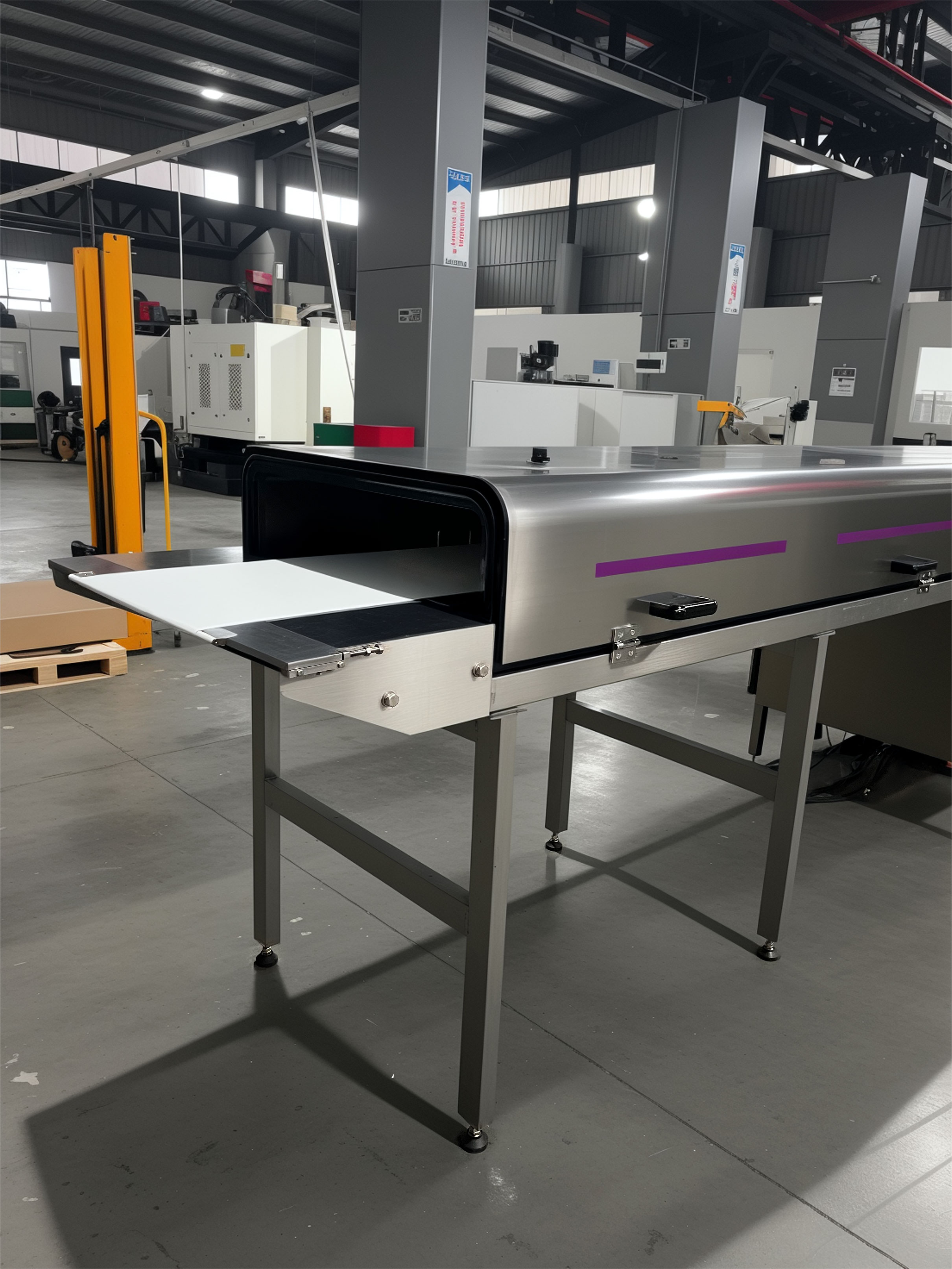 Design personalizzato Tunnel di raffreddamento al cioccolato in acciaio inossidabile per la fabbrica di attrezzature alimentari