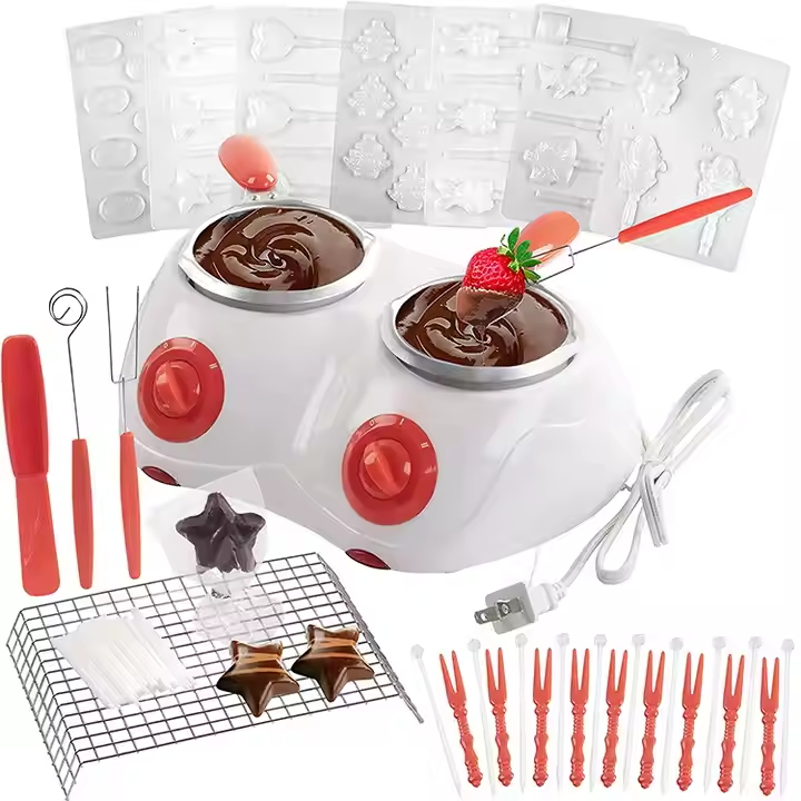 China Electric Chocolate Fondue Mingle Pot Double Cheese Firue Maker Wholesale